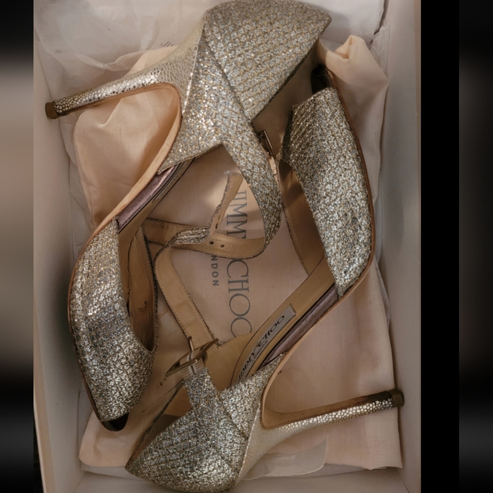Jimmy Choo champagne heels